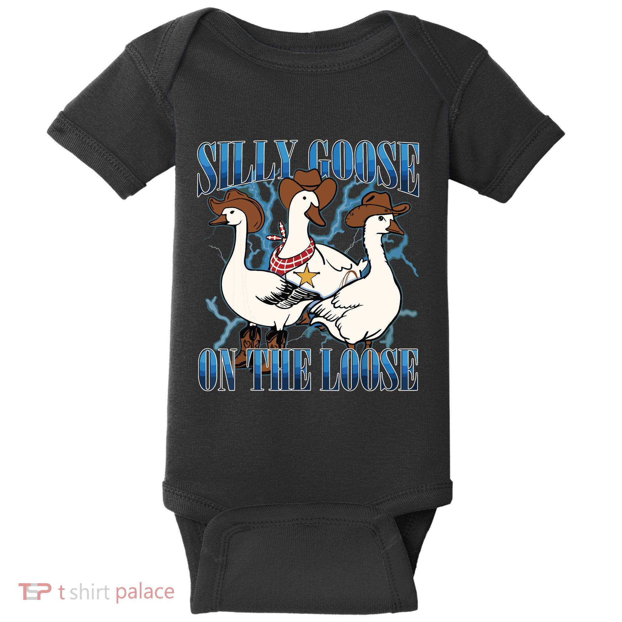 Silly Goose On The Loose Retro Groovy Silly Goose Club Baby Bodysuit