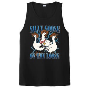 Silly Goose On The Loose Retro Groovy Silly Goose Club PosiCharge Competitor Tank