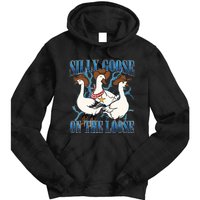 Silly Goose On The Loose Retro Groovy Silly Goose Club Tie Dye Hoodie