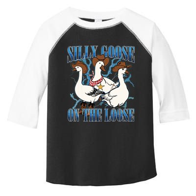 Silly Goose On The Loose Retro Groovy Silly Goose Club Toddler Fine Jersey T-Shirt