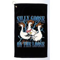 Silly Goose On The Loose Retro Groovy Silly Goose Club Golf Towel