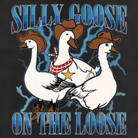 Silly Goose On The Loose Retro Groovy Silly Goose Club Golf Towel