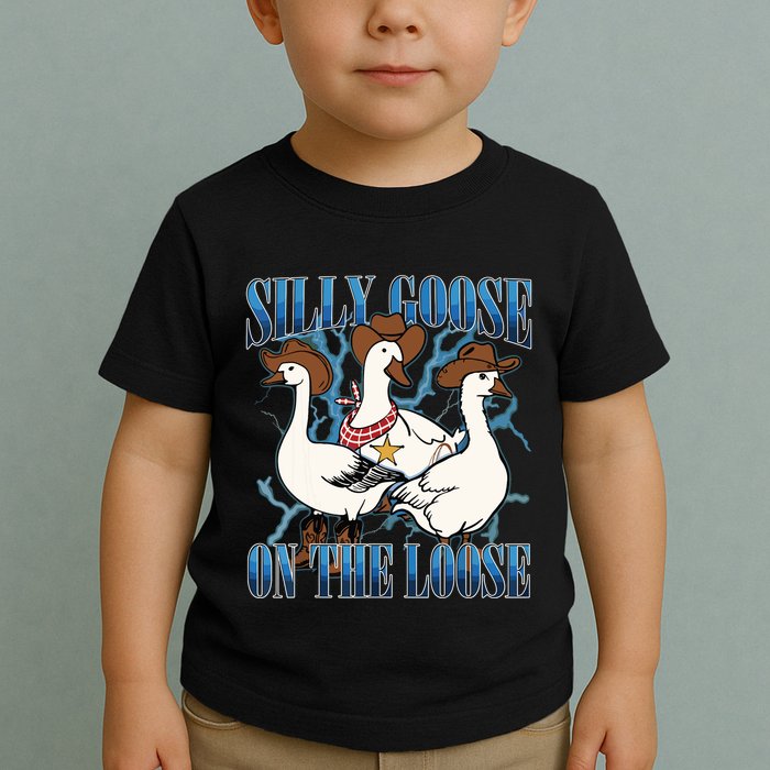 Silly Goose On The Loose Retro Groovy Silly Goose Club Toddler T-Shirt