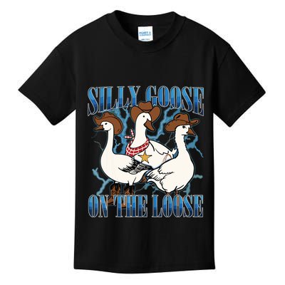 Silly Goose On The Loose Retro Groovy Silly Goose Club Kids T-Shirt