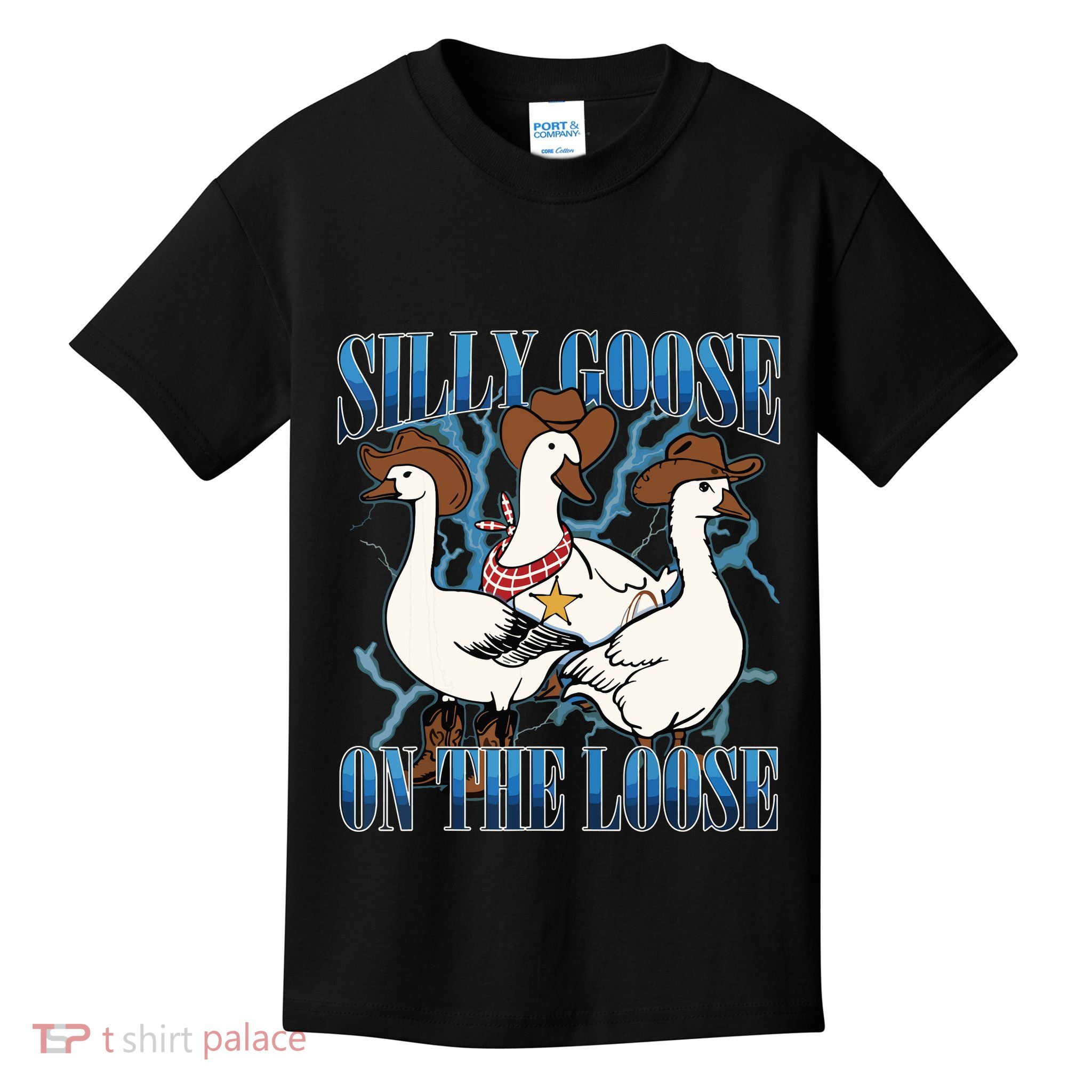 Silly Goose On The Loose Retro Groovy Silly Goose Club Kids T-Shirt