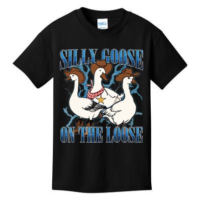 Silly Goose On The Loose Retro Groovy Silly Goose Club Kids T-Shirt