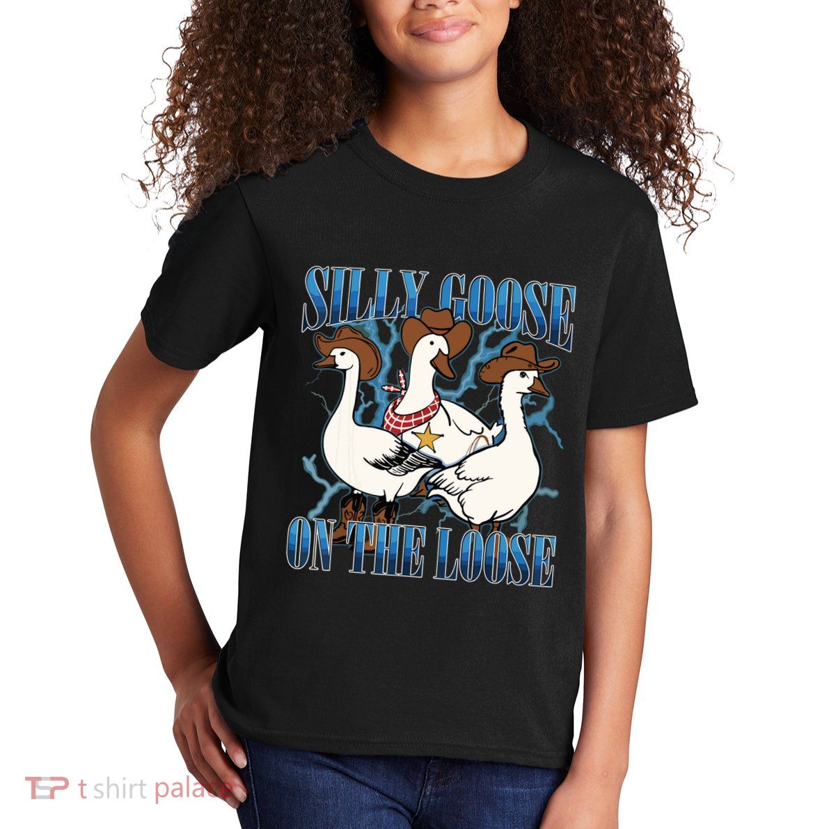 Silly Goose On The Loose Retro Groovy Silly Goose Club Kids T-Shirt