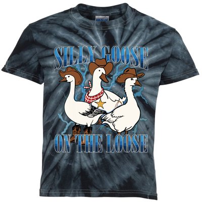 Silly Goose On The Loose Retro Groovy Silly Goose Club Kids Tie-Dye T-Shirt