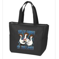 Silly Goose On The Loose Retro Groovy Silly Goose Club Zip Tote Bag