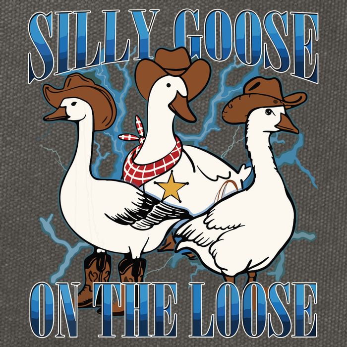 Silly Goose On The Loose Retro Groovy Silly Goose Club Cotton Canvas Backpack