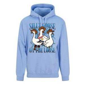 Silly Goose On The Loose Retro Groovy Silly Goose Club Unisex Surf Hoodie