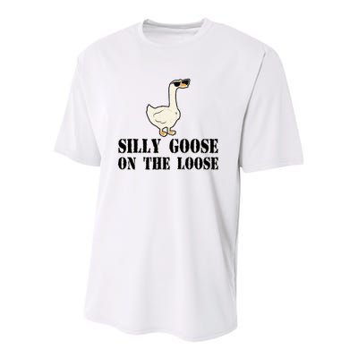 Silly Goose On The Loose Funny Goose Quote Youth Performance Sprint T-Shirt