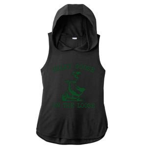 Silly Goose On The Loose Silly Goose Farm Ladies PosiCharge Tri-Blend Wicking Draft Hoodie Tank