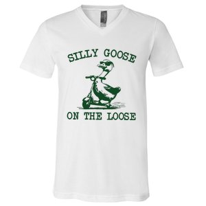 Silly Goose On The Loose Silly Goose Farm V-Neck T-Shirt