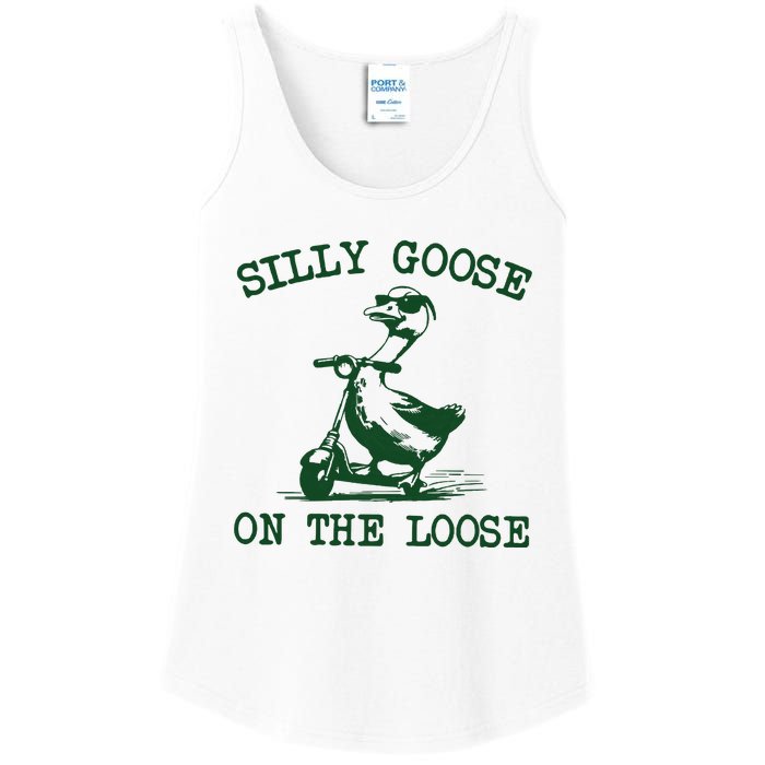 Silly Goose On The Loose Silly Goose Farm Ladies Essential Tank