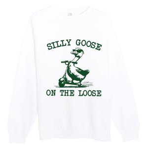 Silly Goose On The Loose Silly Goose Farm Premium Crewneck Sweatshirt