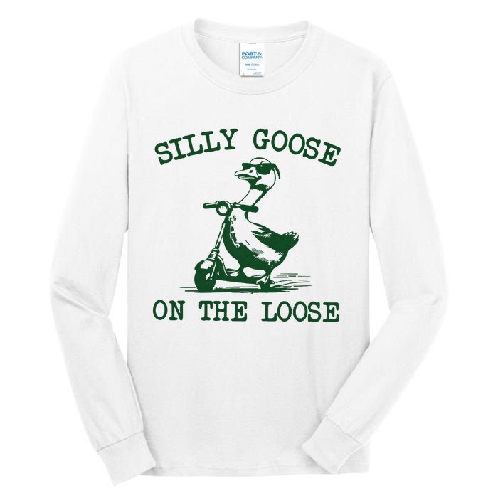 Silly Goose On The Loose Silly Goose Farm Tall Long Sleeve T-Shirt