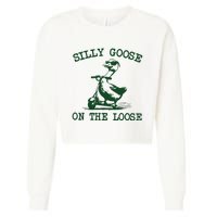 Silly Goose On The Loose Silly Goose Farm Cropped Pullover Crew