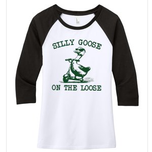 Silly Goose On The Loose Silly Goose Farm Women's Tri-Blend 3/4-Sleeve Raglan Shirt