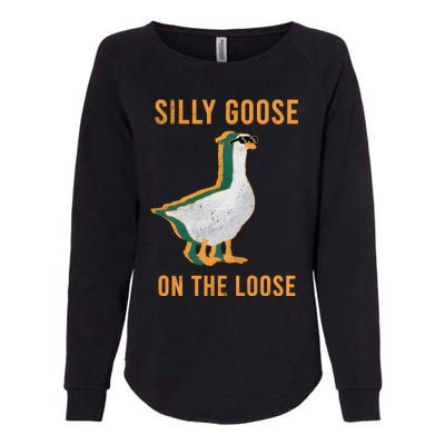 Silly Goose On The Loose Retro Womens California Wash Sweatshirt