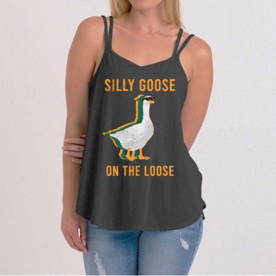 Silly Goose On The Loose Retro Women's Strappy Tank