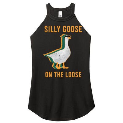 Silly Goose On The Loose Retro Women’s Perfect Tri Rocker Tank