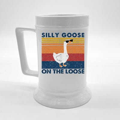 Silly Goose On The Loose Funny Saying Goose Funny Beer Stein