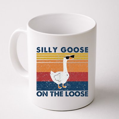 Silly Goose On The Loose Funny Saying Goose Funny Coffee Mug