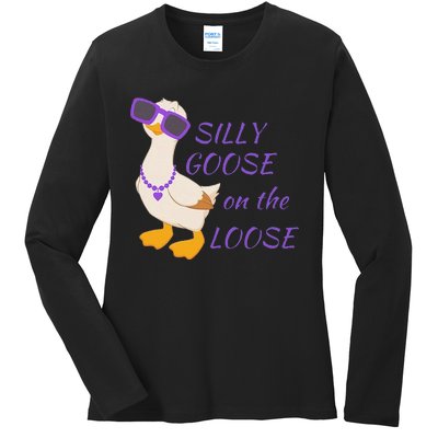 Silly Goose On The Loose Ladies Long Sleeve Shirt