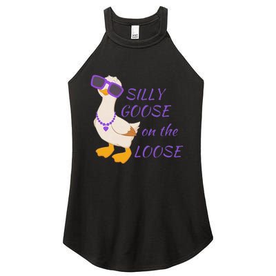 Silly Goose On The Loose Women's Perfect Tri Rocker Tank