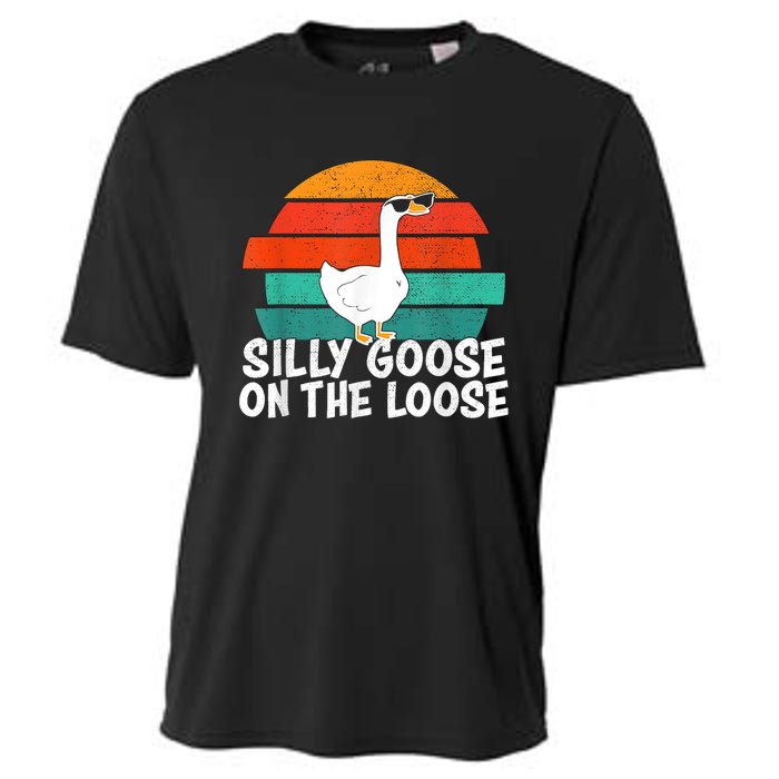 Silly Goose On The Loose Vintage Tee Cool Gift Cooling Performance Crew T-Shirt