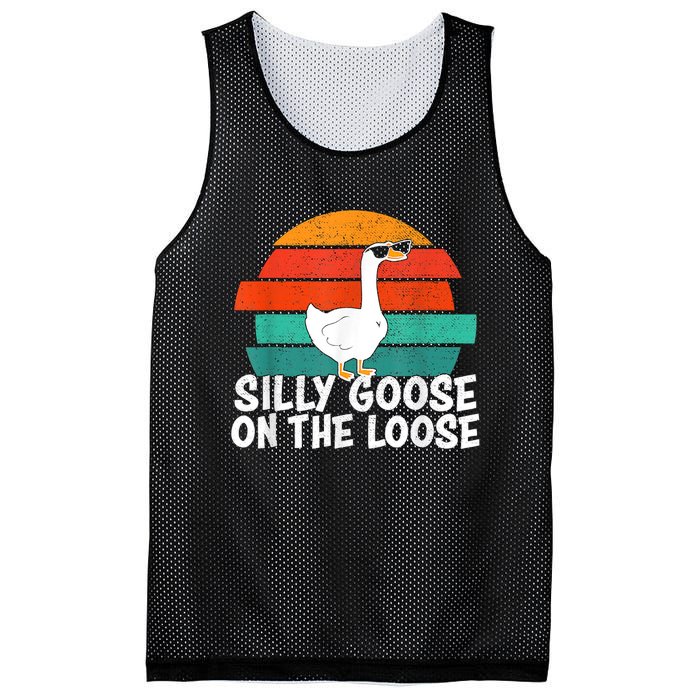 Silly Goose On The Loose Vintage Tee Cool Gift Mesh Reversible Basketball Jersey Tank