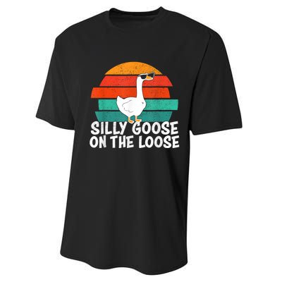 Silly Goose On The Loose Vintage Tee Cool Gift Performance Sprint T-Shirt