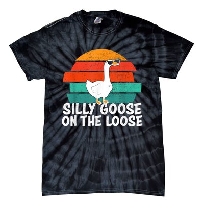 Silly Goose On The Loose Vintage Tee Cool Gift Tie-Dye T-Shirt