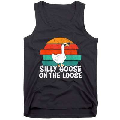 Silly Goose On The Loose Vintage Tee Cool Gift Tank Top