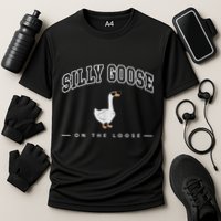 Silly Goose On The Loose Funny Silly Goose University Cooling Performance Crew T-Shirt