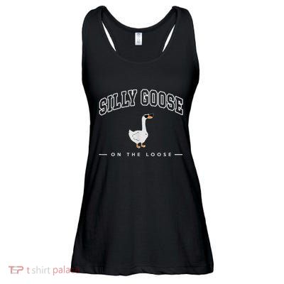 Silly Goose On The Loose Funny Silly Goose University Ladies Essential Flowy Tank