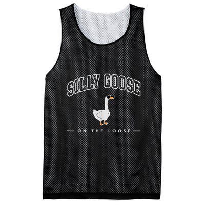 Silly Goose On The Loose Funny Silly Goose University Mesh Reversible Basketball Jersey Tank