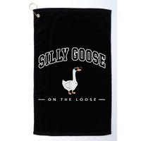 Silly Goose On The Loose Funny Silly Goose University Golf Towel