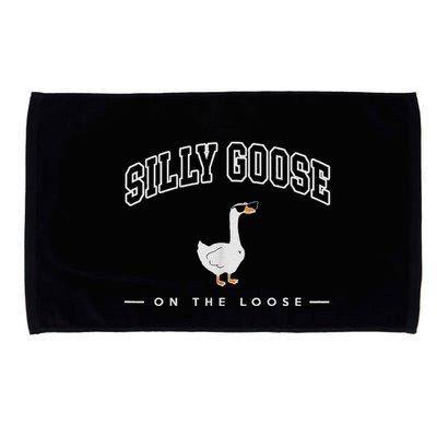 Silly Goose On The Loose Funny Silly Goose University Microfiber Hand Towel