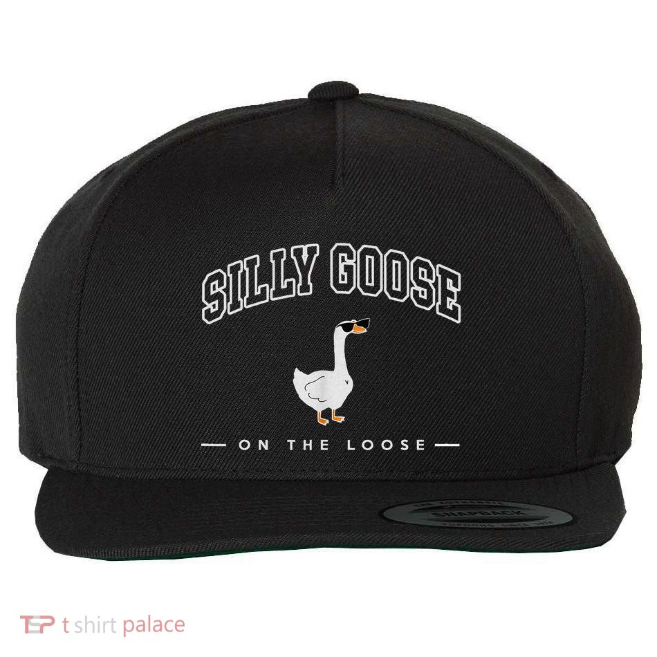 Silly Goose On The Loose Funny Silly Goose University Wool Snapback Cap