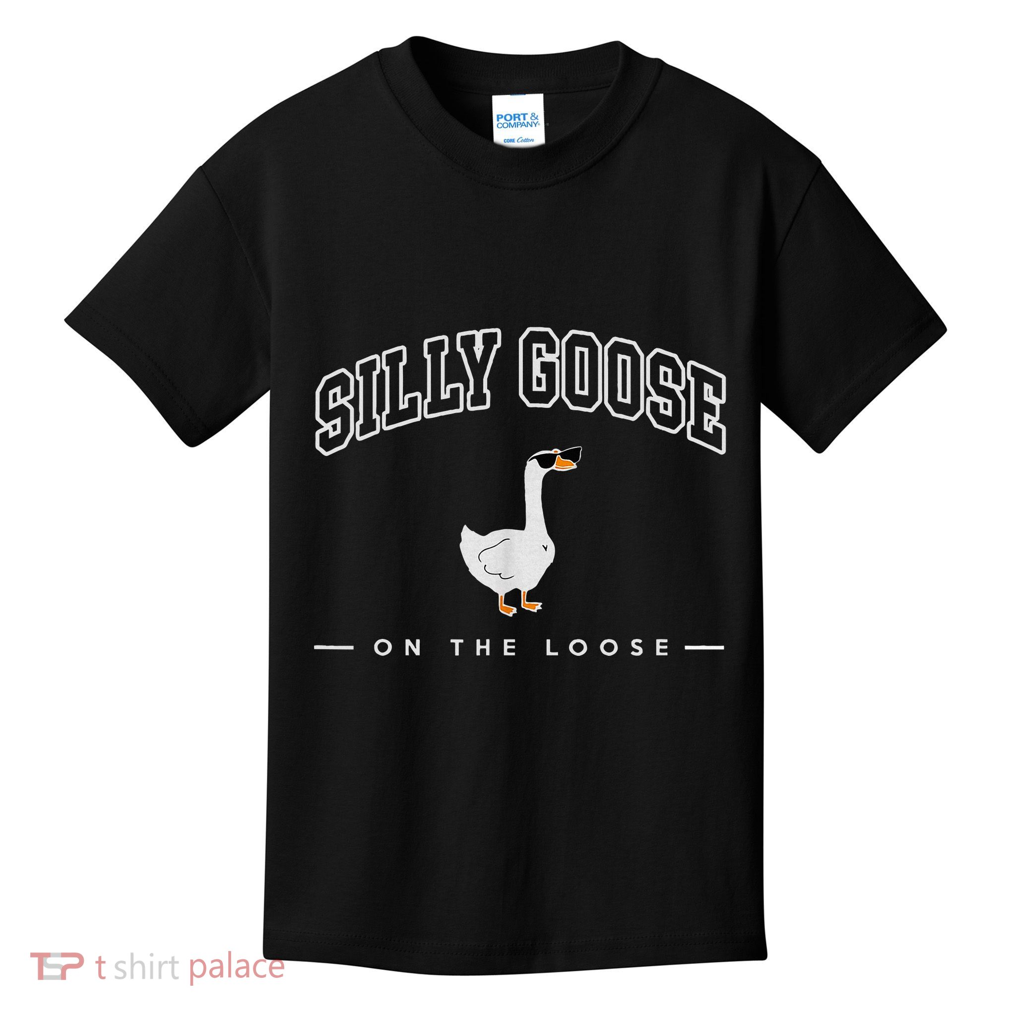 Silly Goose On The Loose Funny Silly Goose University Kids T-Shirt