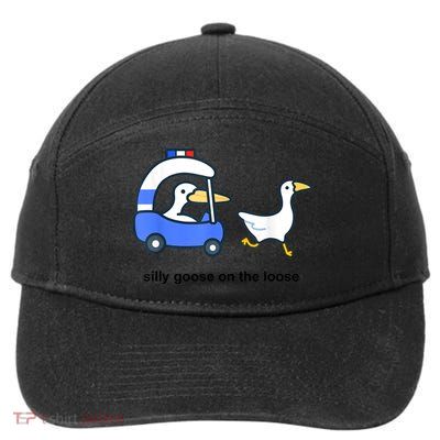 Silly Goose On The Loose Police Car And Duck 7-Panel Snapback Hat