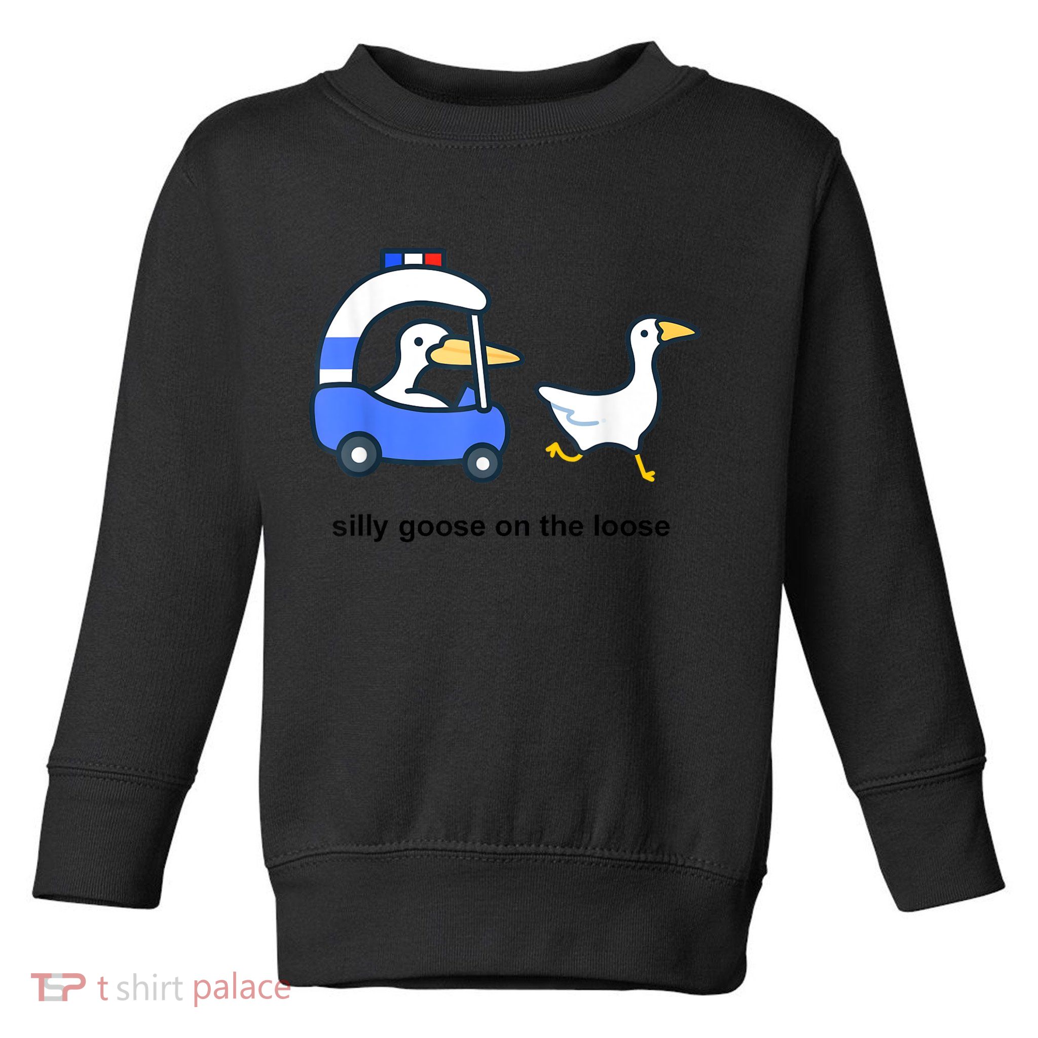 Silly Goose On The Loose Police Car And Duck Toddler Sweatshirt