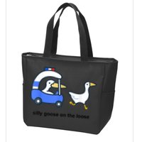Silly Goose On The Loose Police Car And Duck Zip Tote Bag