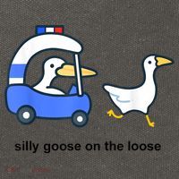 Silly Goose On The Loose Police Car And Duck Cotton Canvas Backpack