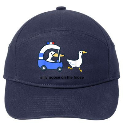 Silly Goose On The Loose Police Car And Duck 7-Panel Snapback Hat