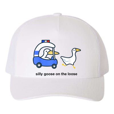 Silly Goose On The Loose Police Car And Duck Yupoong Adult 5-Panel Trucker Hat