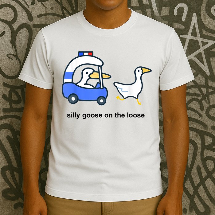 Silly Goose On The Loose Police Car And Duck T-Shirt