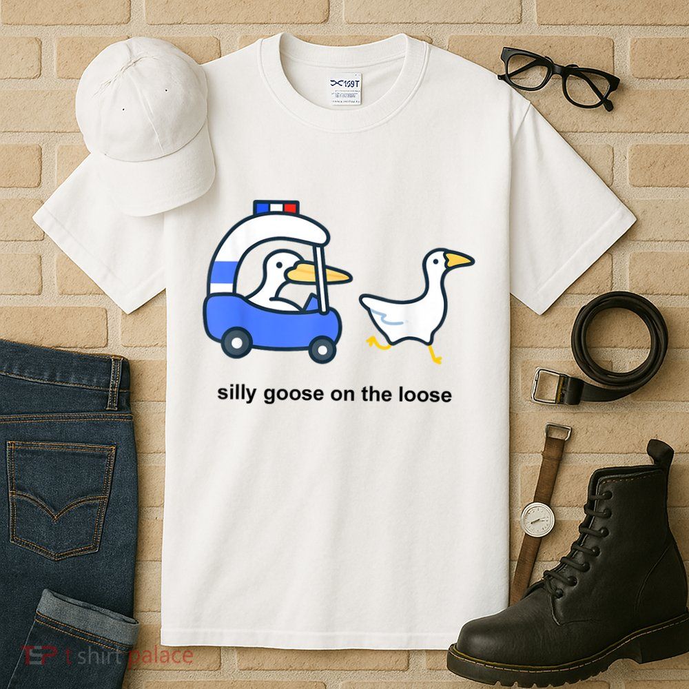 Silly Goose On The Loose Police Car And Duck Tall T-Shirt
